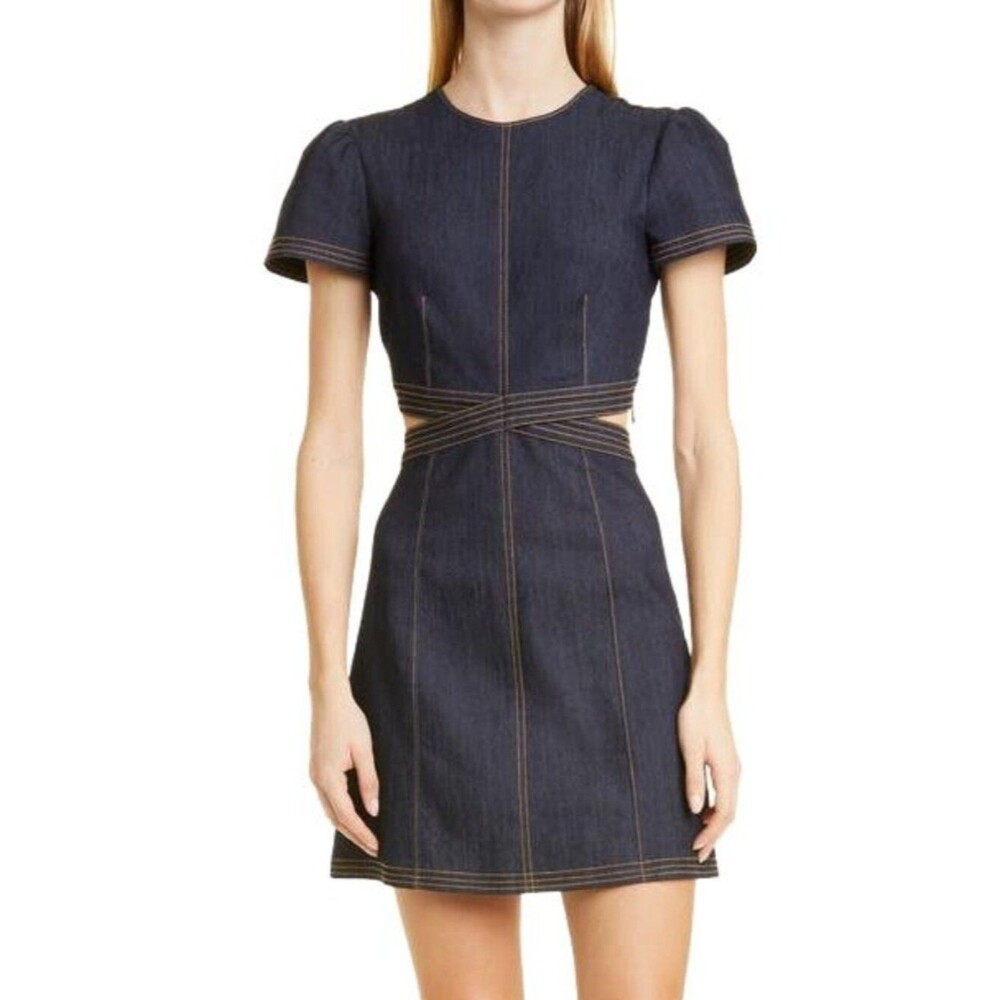 Cinq à Sept Maddy Denim Cutout Mini Dress 6